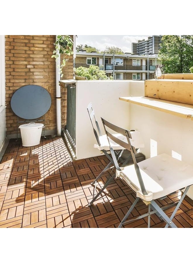 𝐅𝐅𝐃 بلاط ارضيات متشابك 31x31x3 سم | بلاط التزيين من الخشب الصلب المتين بقاعدة بلاستيكية | مقاوم للماء ومقاوم للطقس - Image 5